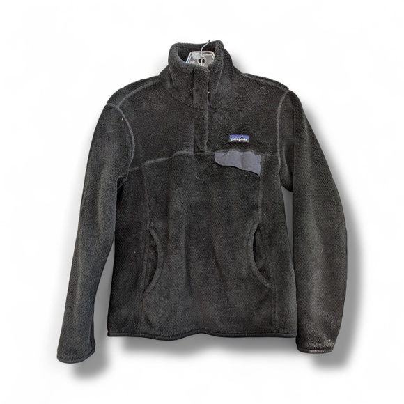 Black Patagonia Women's Re-Tool Snap T Fleece Pullover Jacket in size Small - Picture 1 of 5